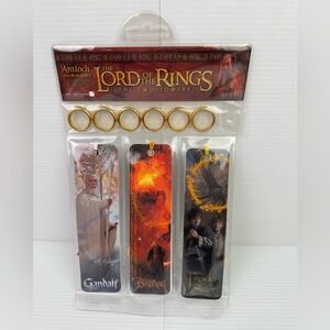 Lord Of The Rings Bookmark Collection 6 Characters, Includes 6 Rings New Unused